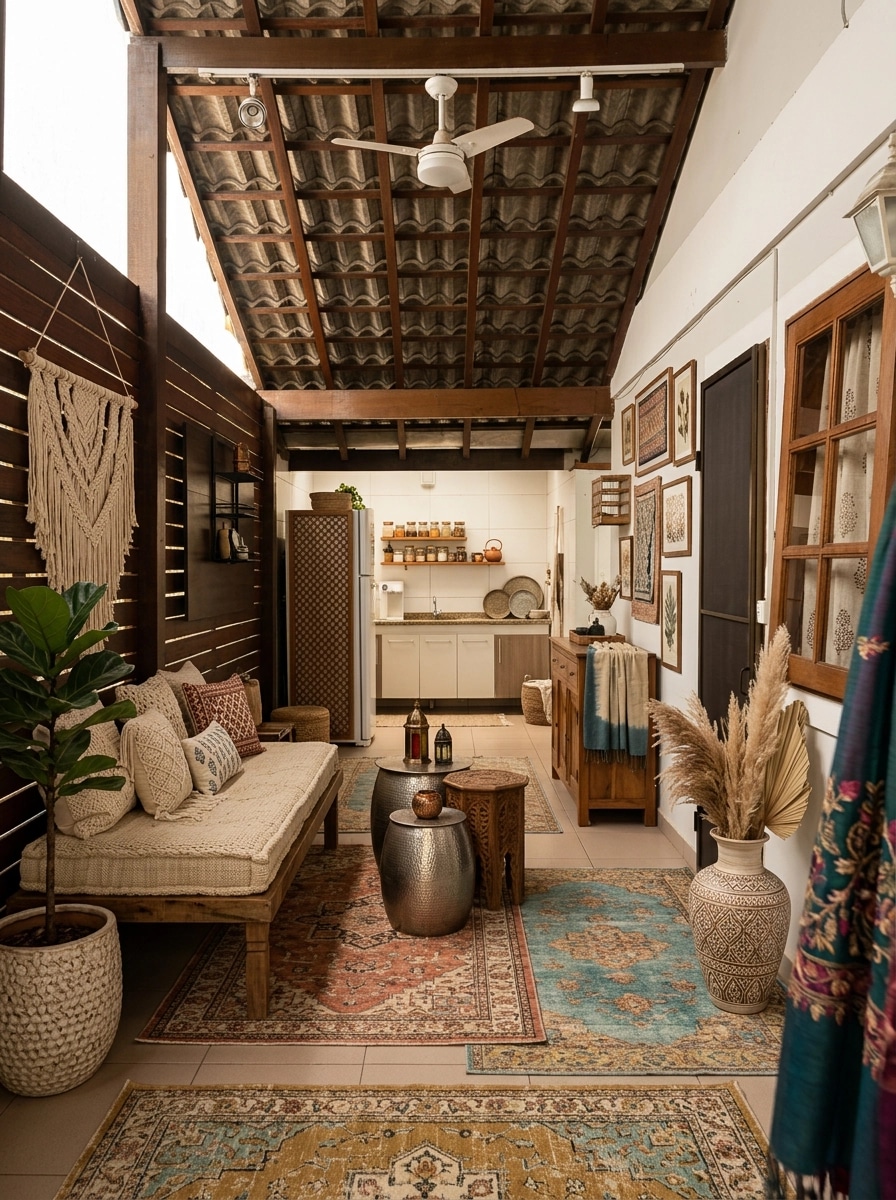 Interior design in Bohemian style — balcony by GenRoom AI