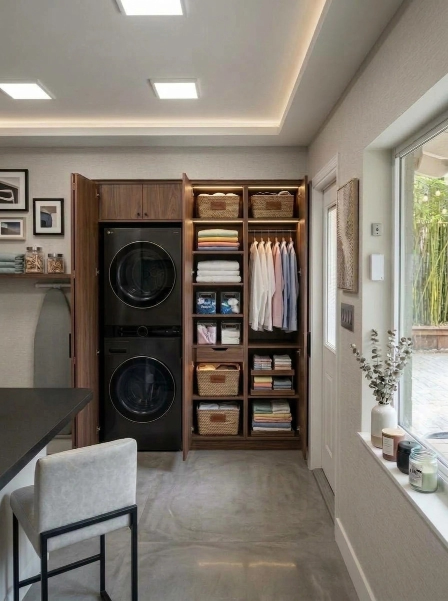Interior design in Contemporary style — laundry by GenRoom AI