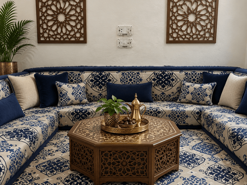 Interior design in Islamic Geometric style — Living Room by GenRoom AI