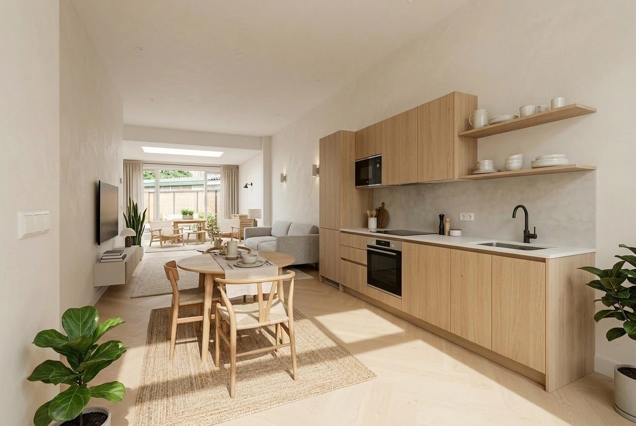 Interior design in Scandinavian style — Kitchen by GenRoom AI