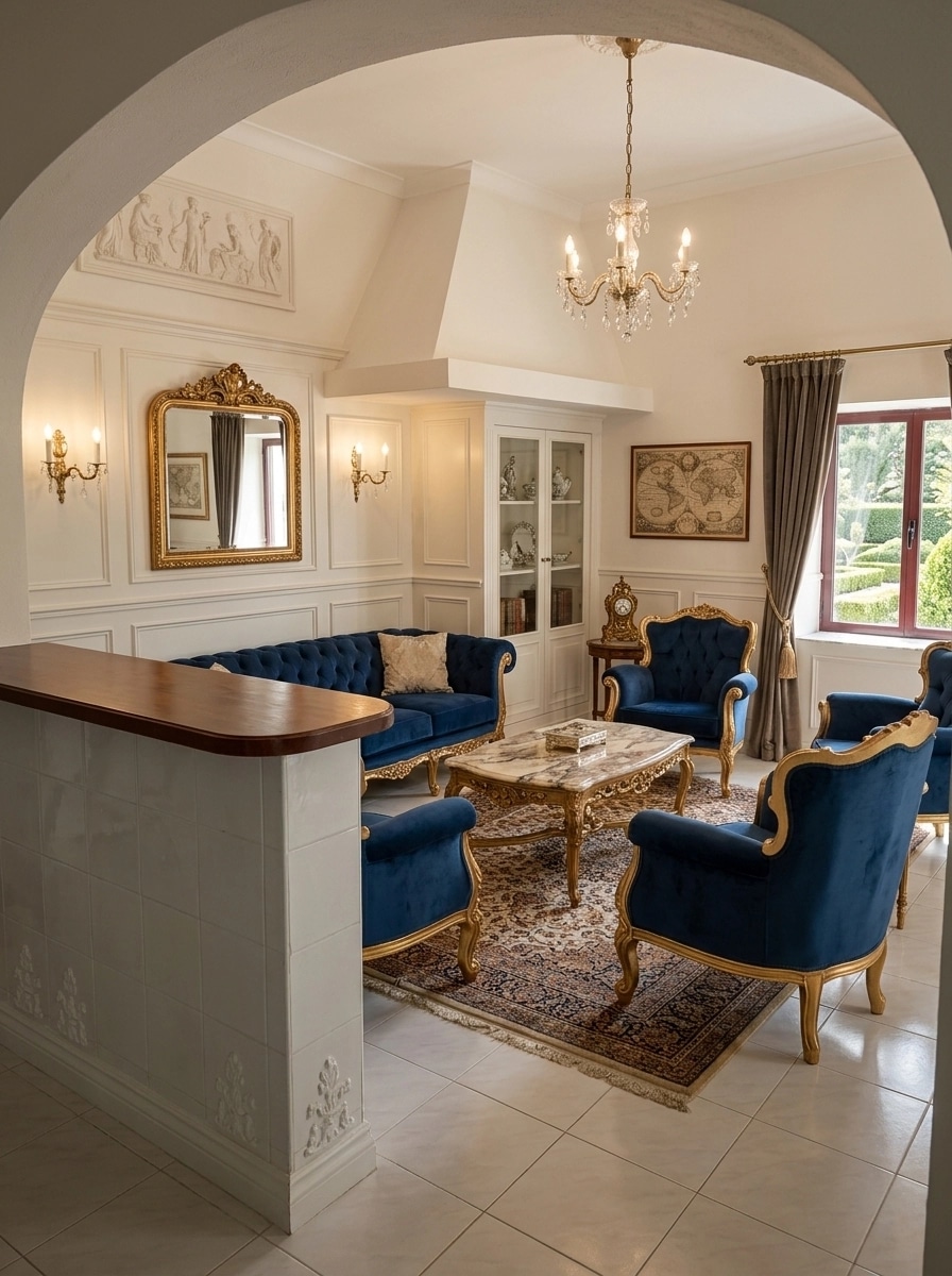 Interior design in Neoclassic style — Living Room by GenRoom AI