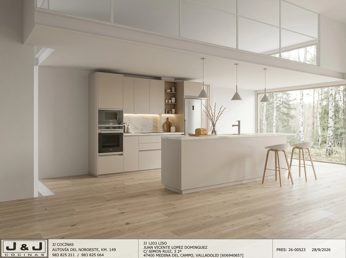 Kitchen interior in Scandinavian style — photo by GenRoom AI