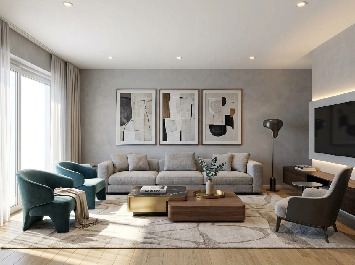 Interior design in Contemporary style — Living Room by GenRoom AI