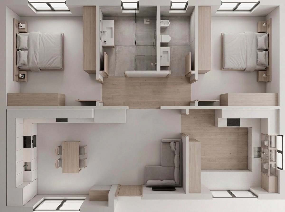 Minimalism Living Room design — interior photo by GenRoom AI