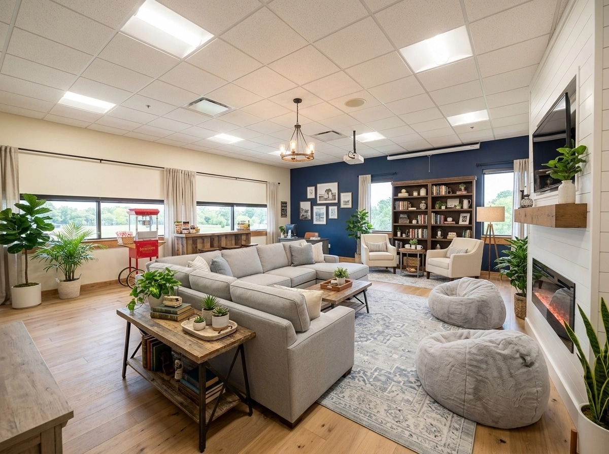 Interior design in Modern Farmhouse style — Living Room by GenRoom AI