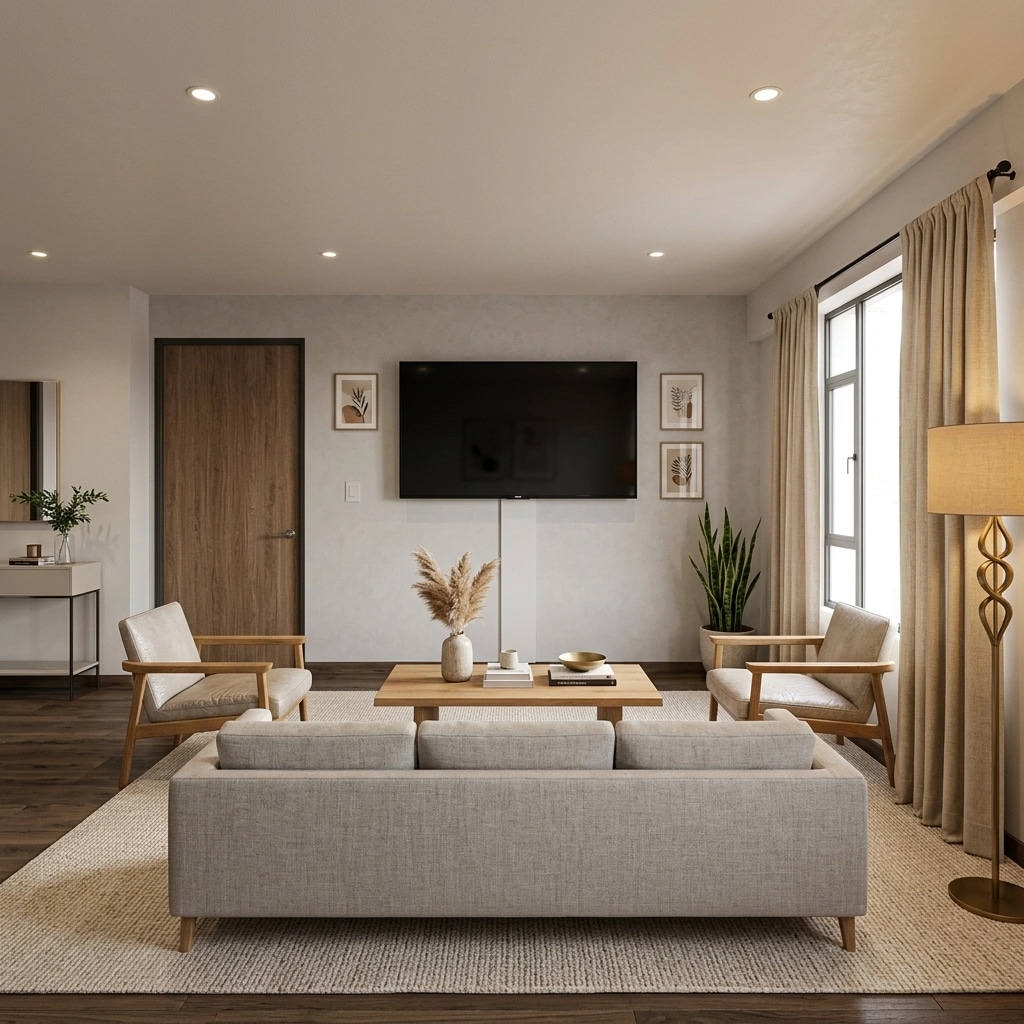 Scandinavian Soggiorno design — interior photo by GenRoom AI