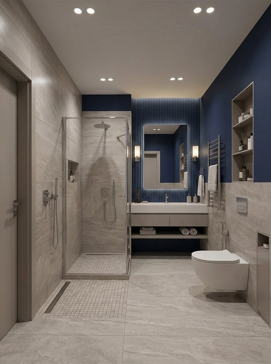 Bathroom interior in Contemporary style — photo by GenRoom AI