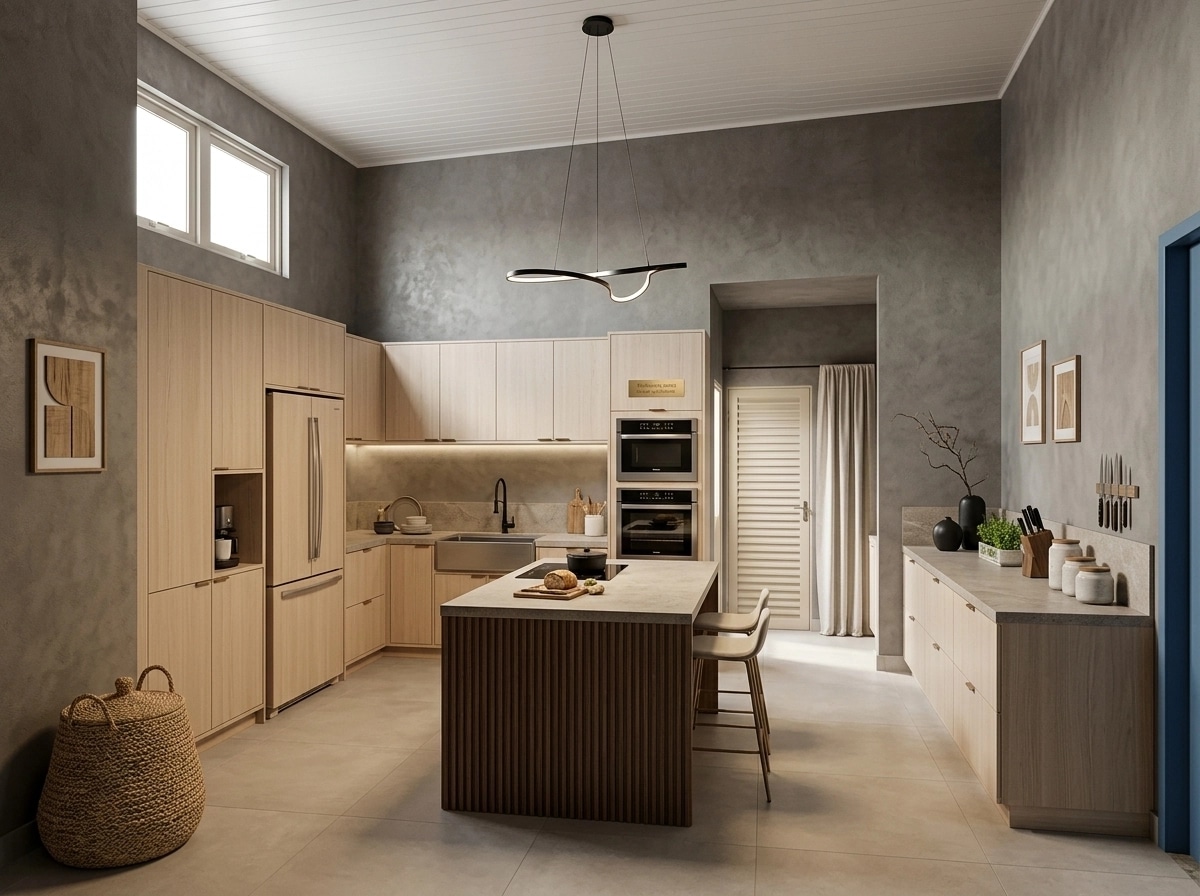 Kitchen interior in Japandi style — photo by GenRoom AI