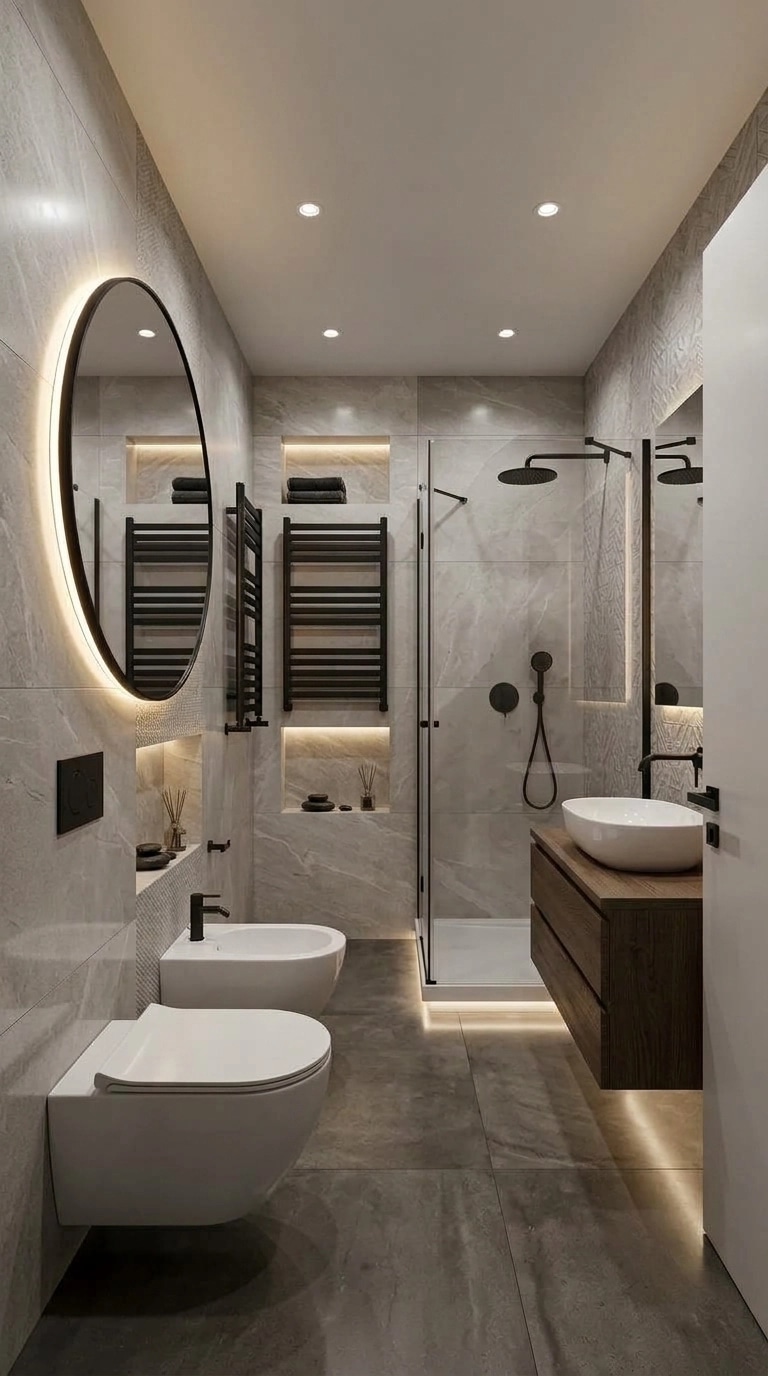 Contemporary Bathroom design — interior photo by GenRoom AI