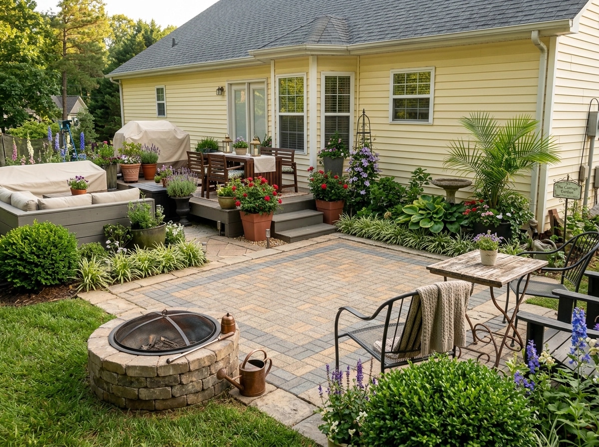 English Cottage Garden Yard design — yard photo by GenRoom AI