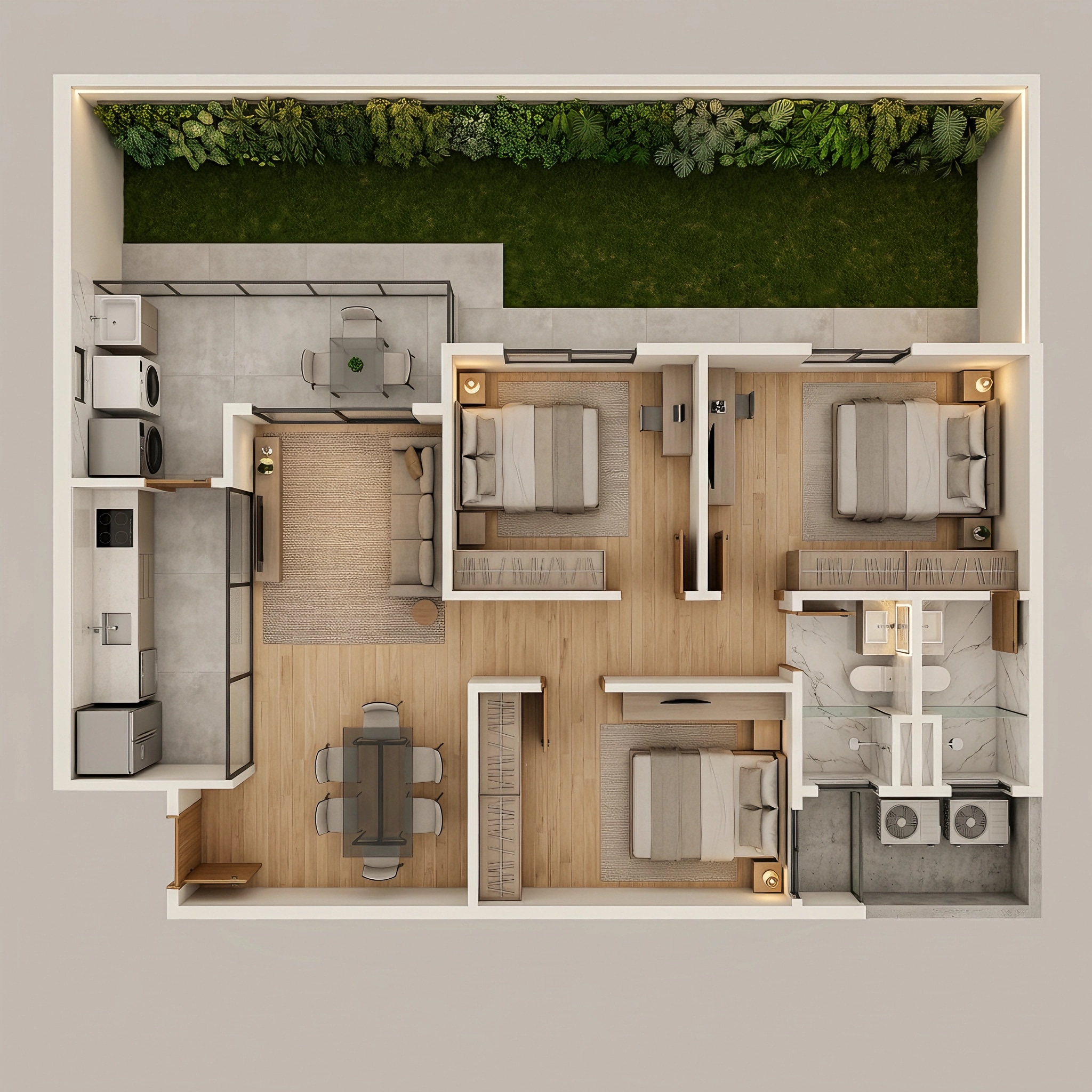 Interior design in Contemporary style — Living Room by GenRoom AI