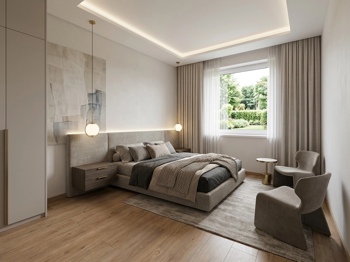 Contemporary Bedroom design — interior photo by GenRoom AI