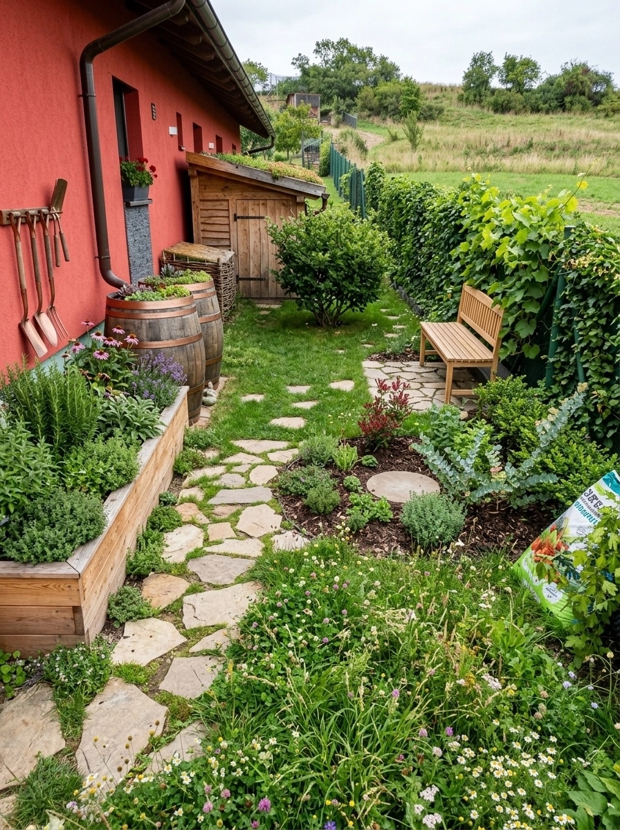Landscape design in Eco Natural Garden style — Yard by GenRoom AI