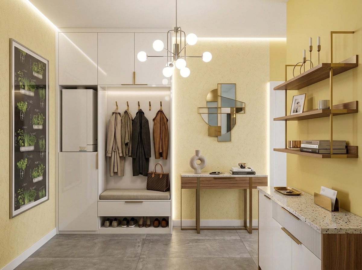 Hallway interior in Contemporary style — photo by GenRoom AI