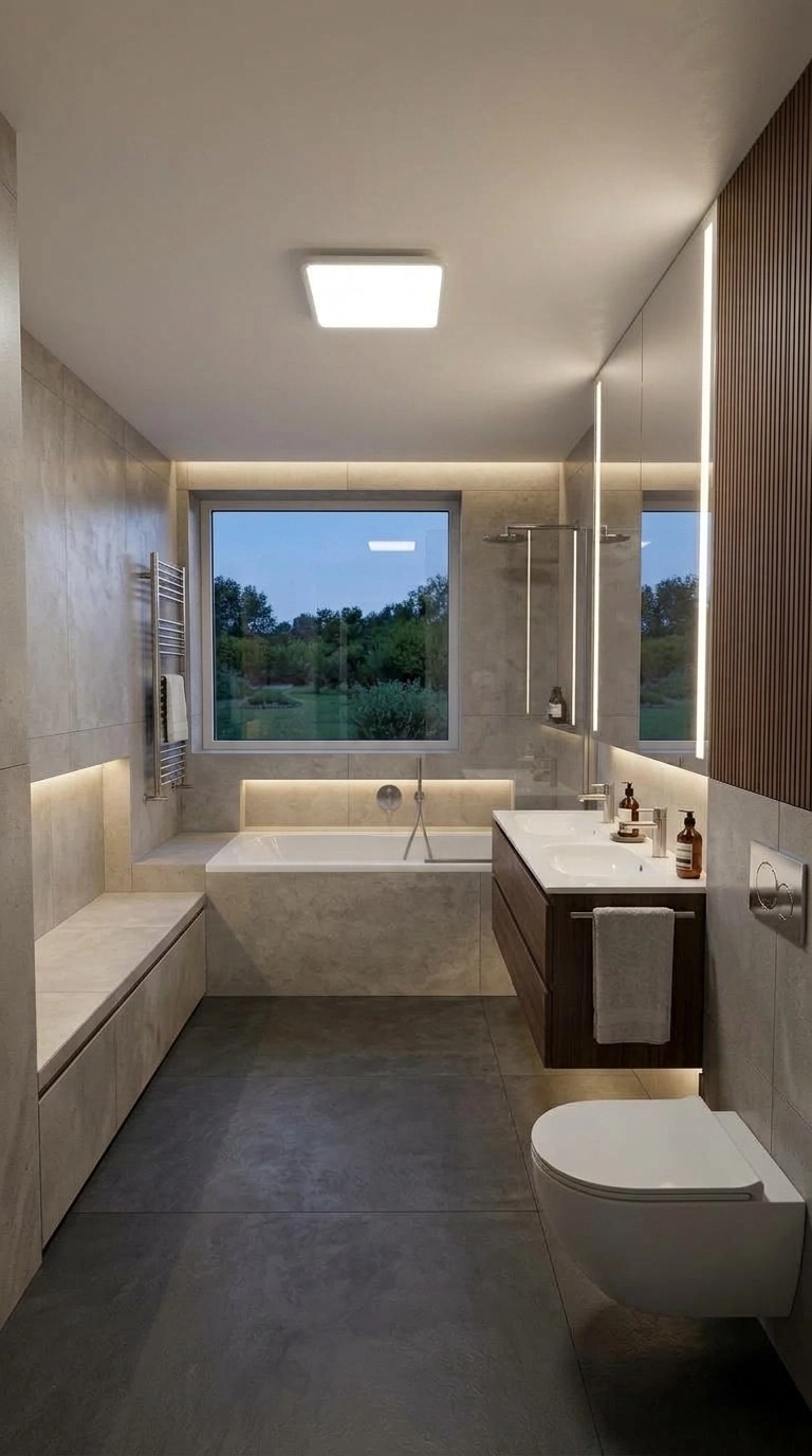 Bathroom interior in Contemporary style — photo by GenRoom AI