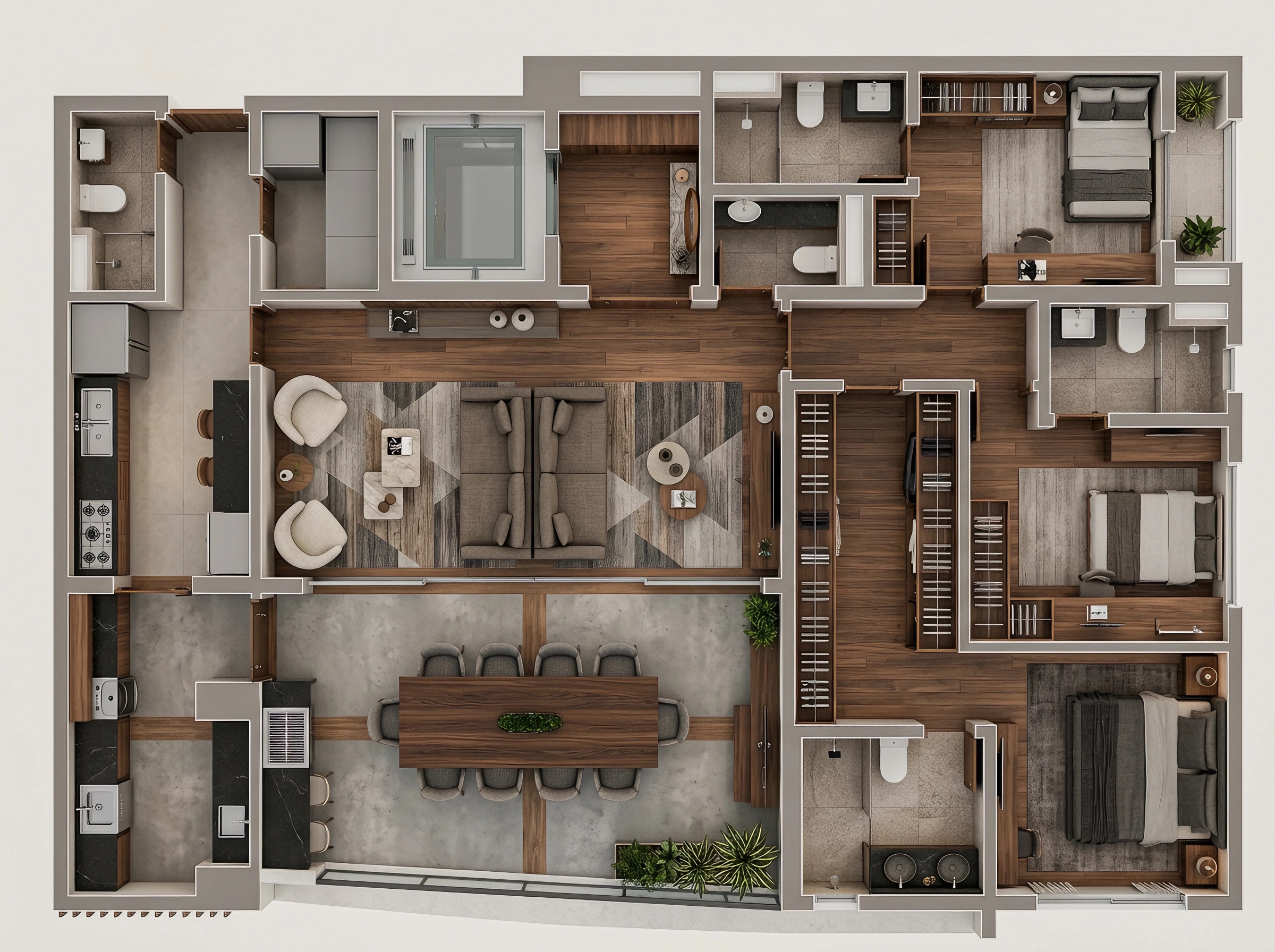 Interior design in Contemporary style — Living Room by GenRoom AI