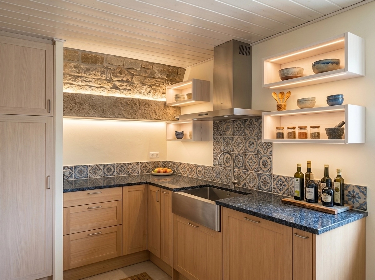 Mediterranean Kitchen design — interior photo by GenRoom AI