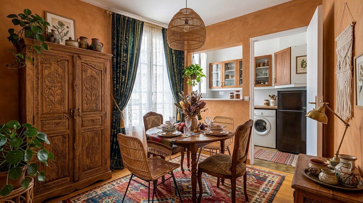 Design d'intérieur en style Bohemian — dining_room par GenRoom AI