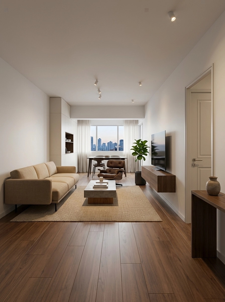 Minimalism Living Room design — interior photo by GenRoom AI