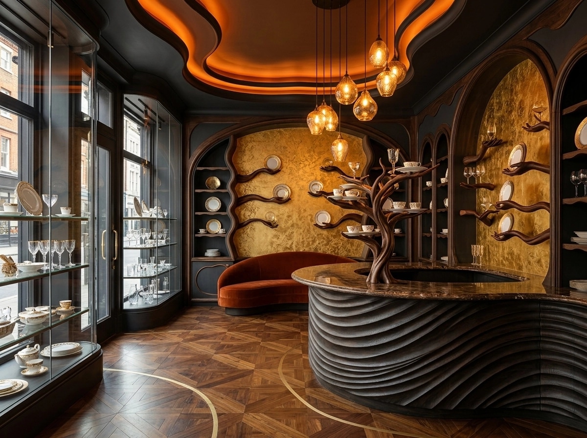 Design d'interni in stile Neoclassic — showroom di GenRoom AI