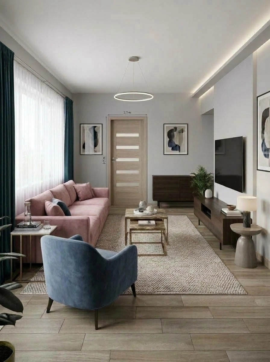Interior design in Contemporary style — Living Room by GenRoom AI