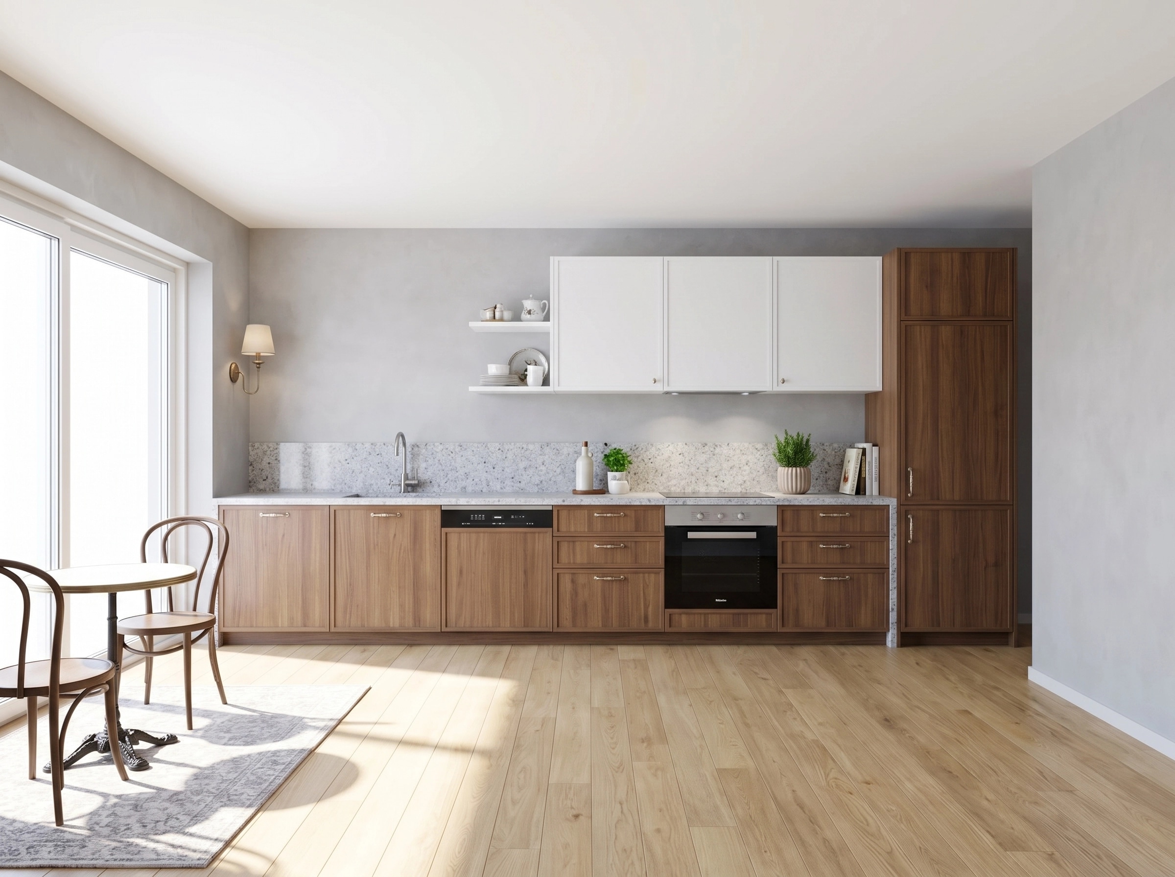 French Parisian Kitchen design — interior photo by GenRoom AI