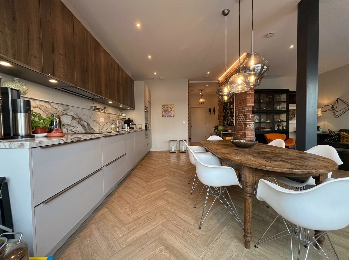 Kitchen interior in Contemporary style — photo by GenRoom AI