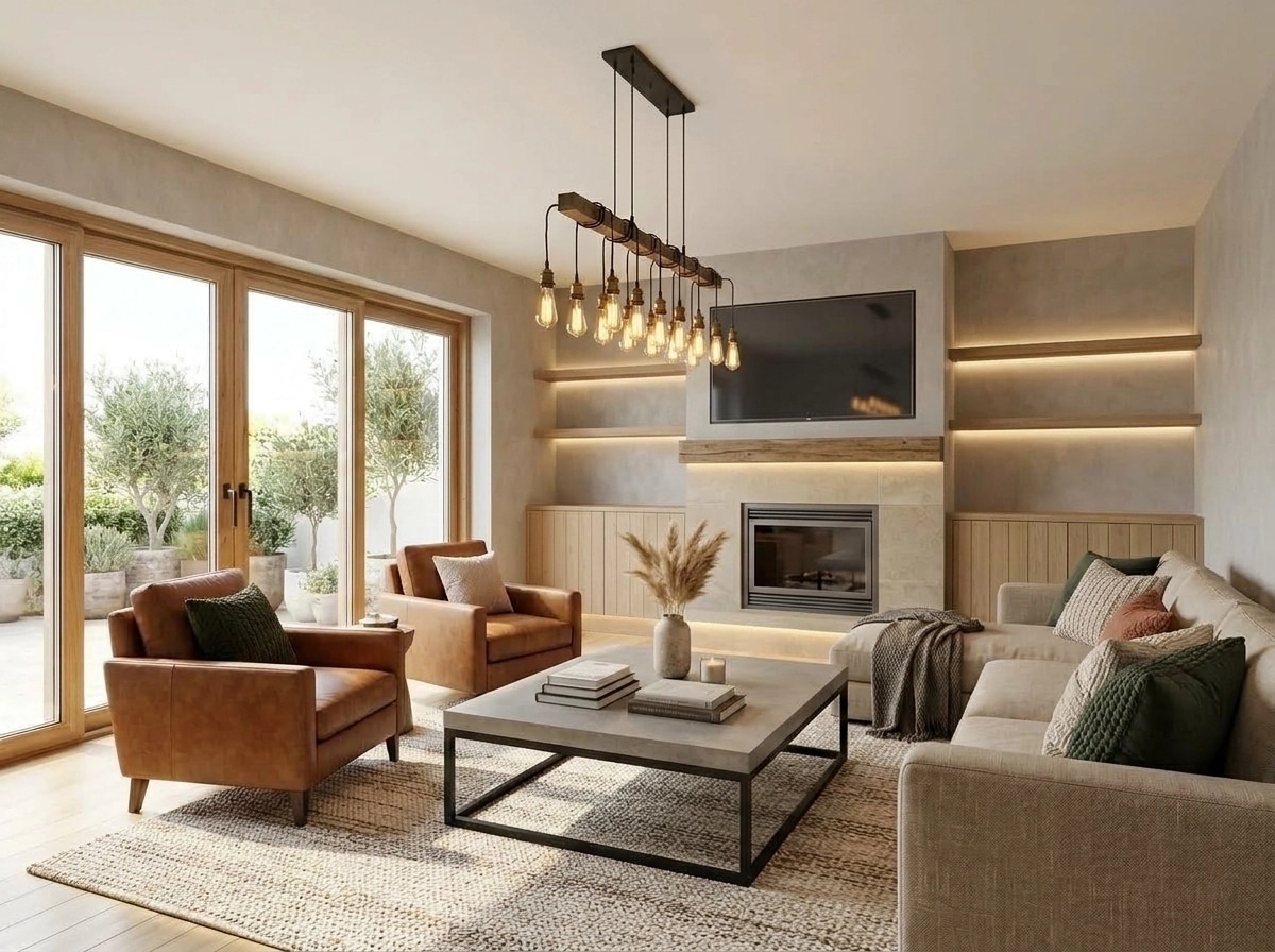 Modern Farmhouse Living Room design — interior photo by GenRoom AI