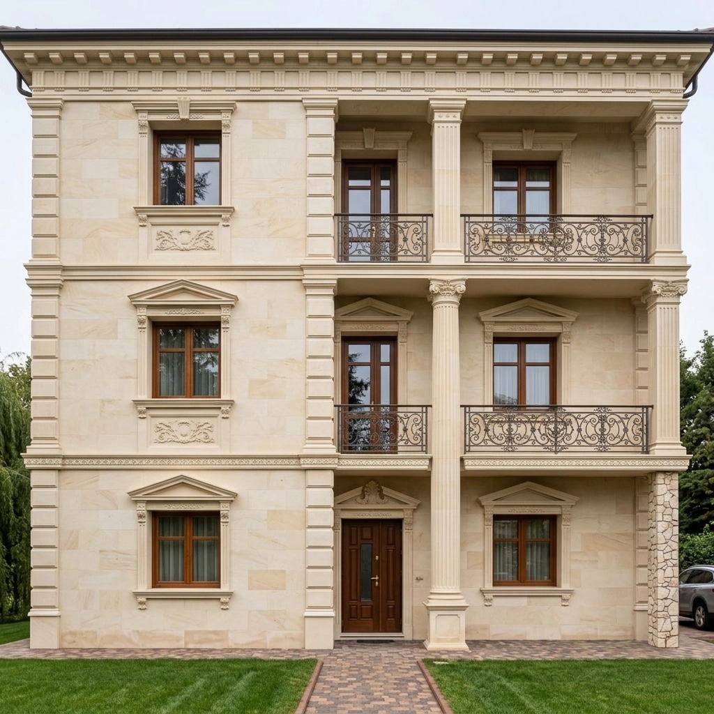 Neoclassic Facade Facade design — facade photo by GenRoom AI