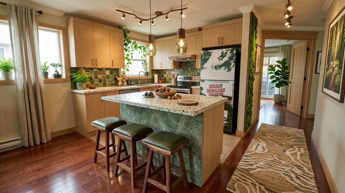 Interior design in Biophilic style — Kitchen by GenRoom AI