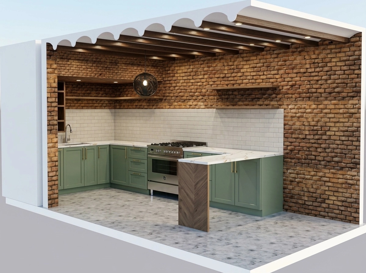 Kitchen interior in no_style style — photo by GenRoom AI