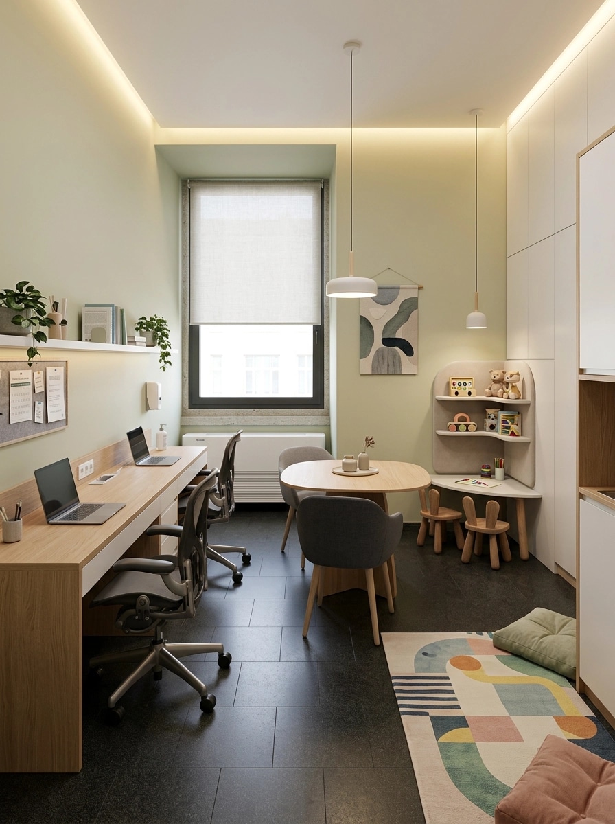 Interior design in Scandinavian style — clinic by GenRoom AI