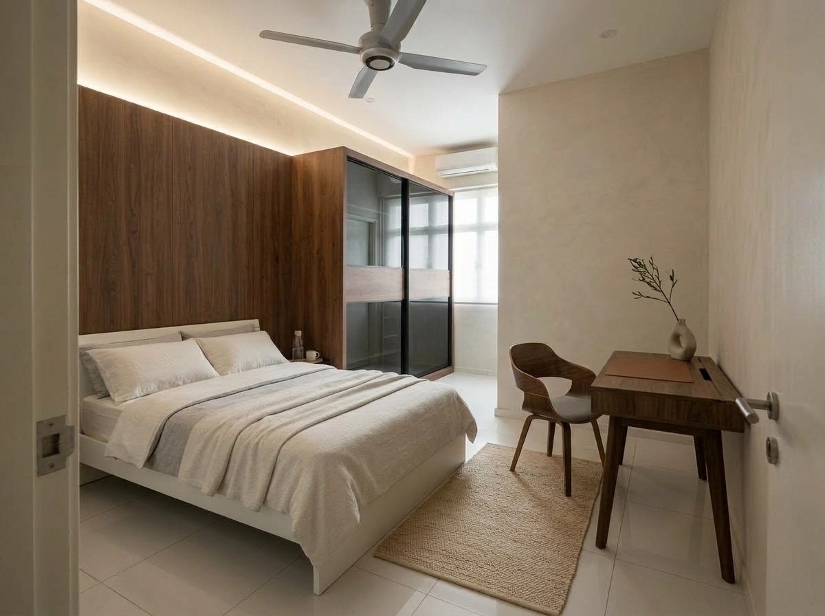 Minimalism Bedroom design — interior photo by GenRoom AI