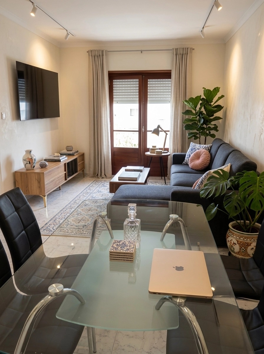 Interior design in Portuguese Modern style — Living Room by GenRoom AI