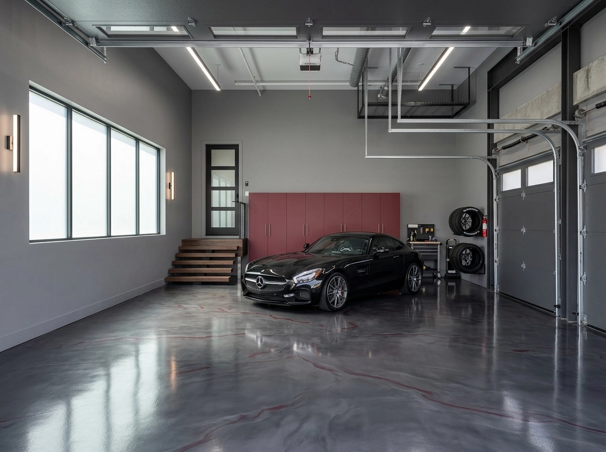 Interior design in Minimalism style — garage by GenRoom AI