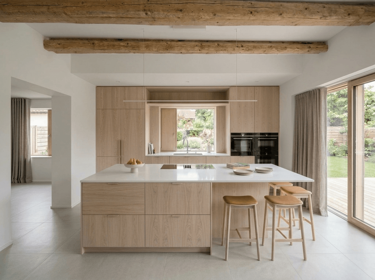 Kitchen interior in Minimalism style — photo by GenRoom AI