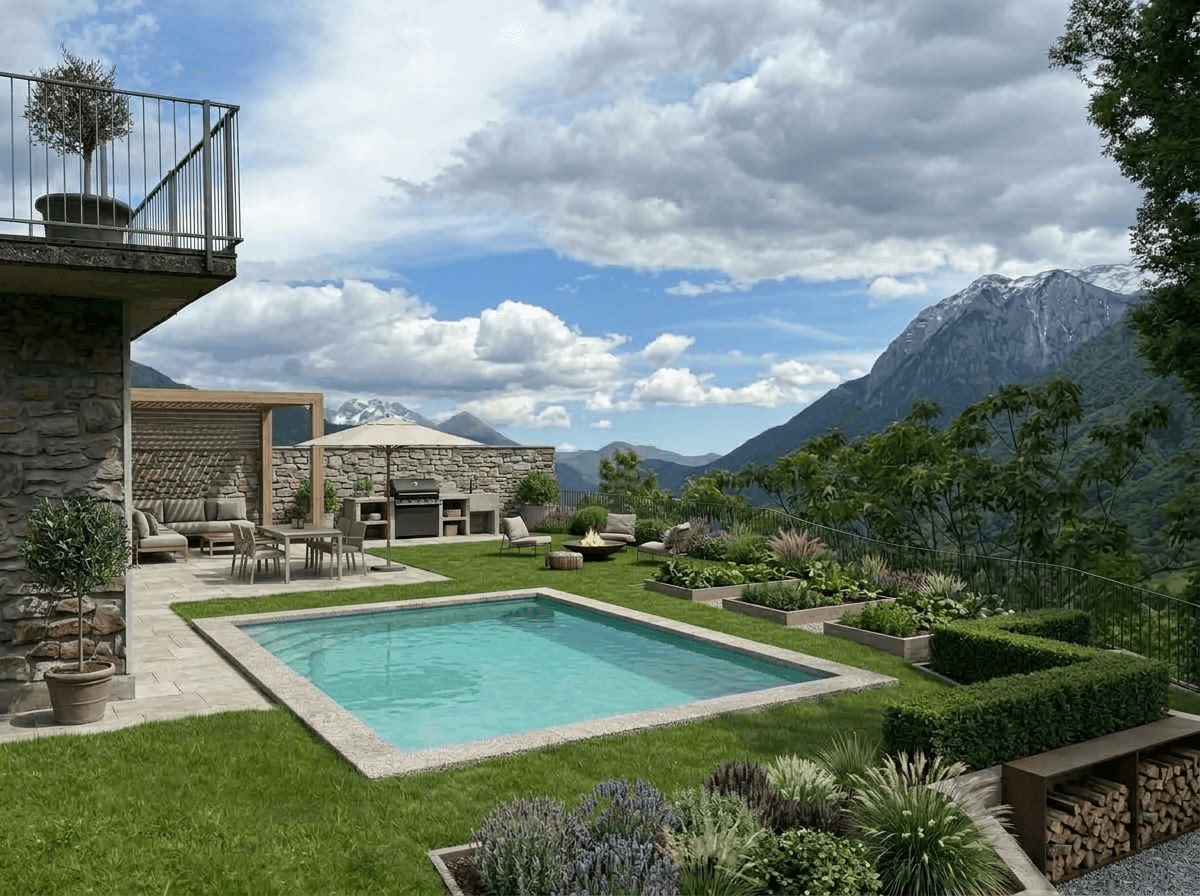 Yard design in no_style style — photo by GenRoom AI