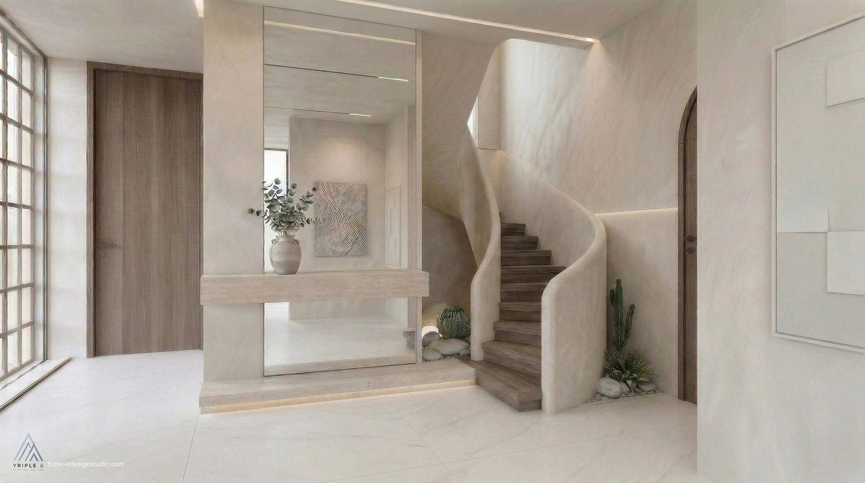 Interior design in Mediterranean style — Hallway by GenRoom AI