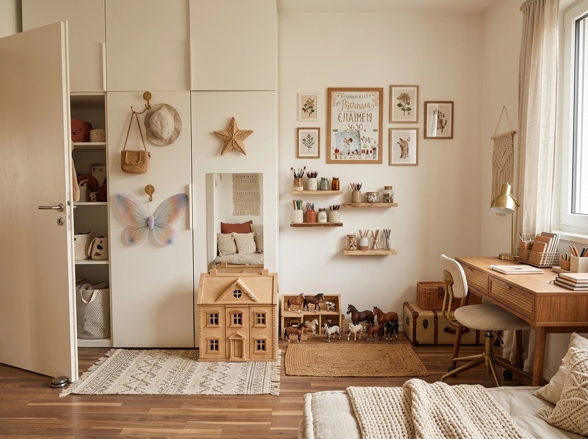 Bohemian Chambre d'Enfant design — interior photo by GenRoom AI