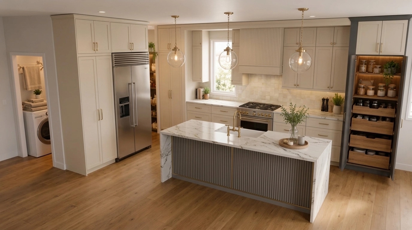 Interior design in Transitional style — Kitchen by GenRoom AI
