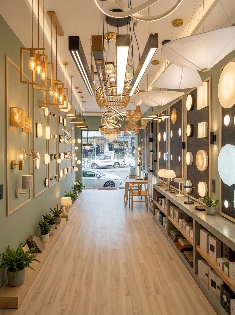 Interior design in Scandinavian style — showroom by GenRoom AI