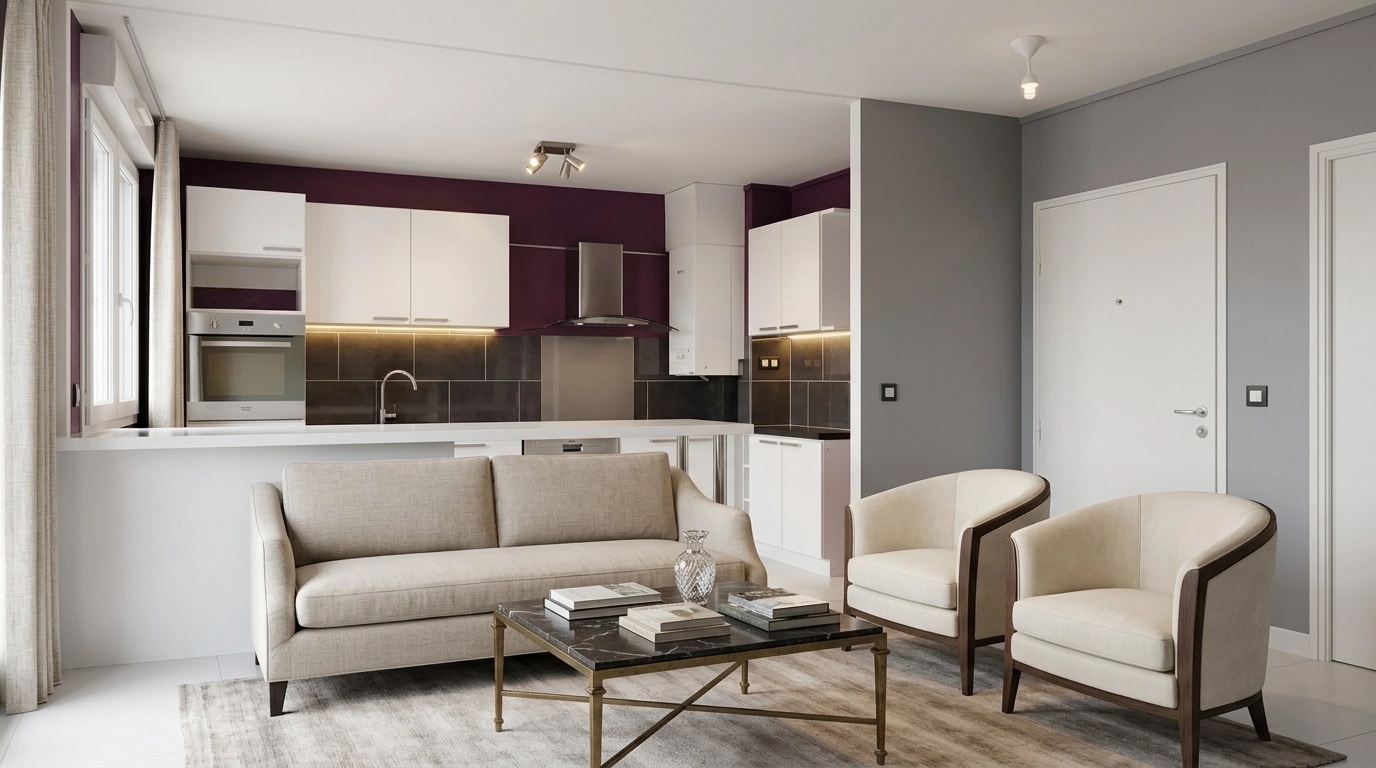 Interior design in Transitional style — Living Room by GenRoom AI