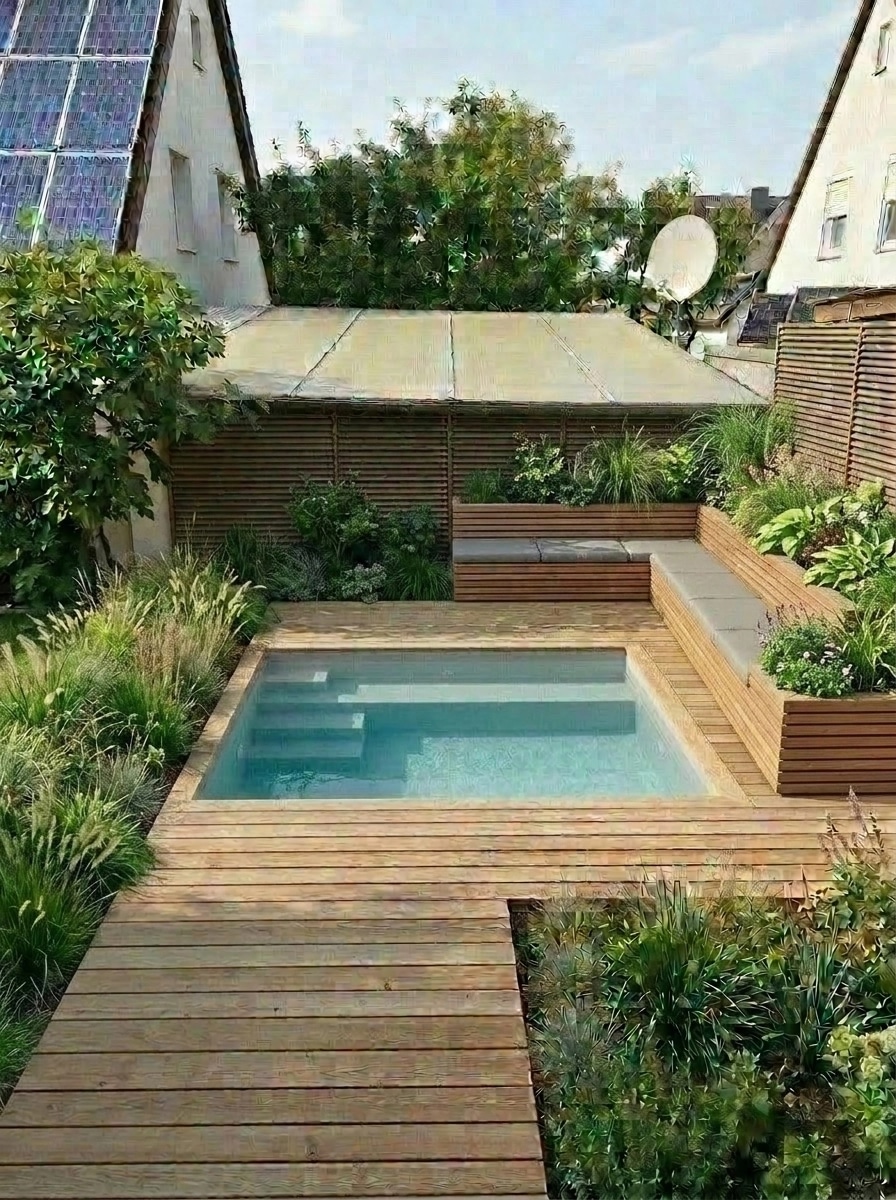Landscape design in Scandinavian Garden style — Yard by GenRoom AI
