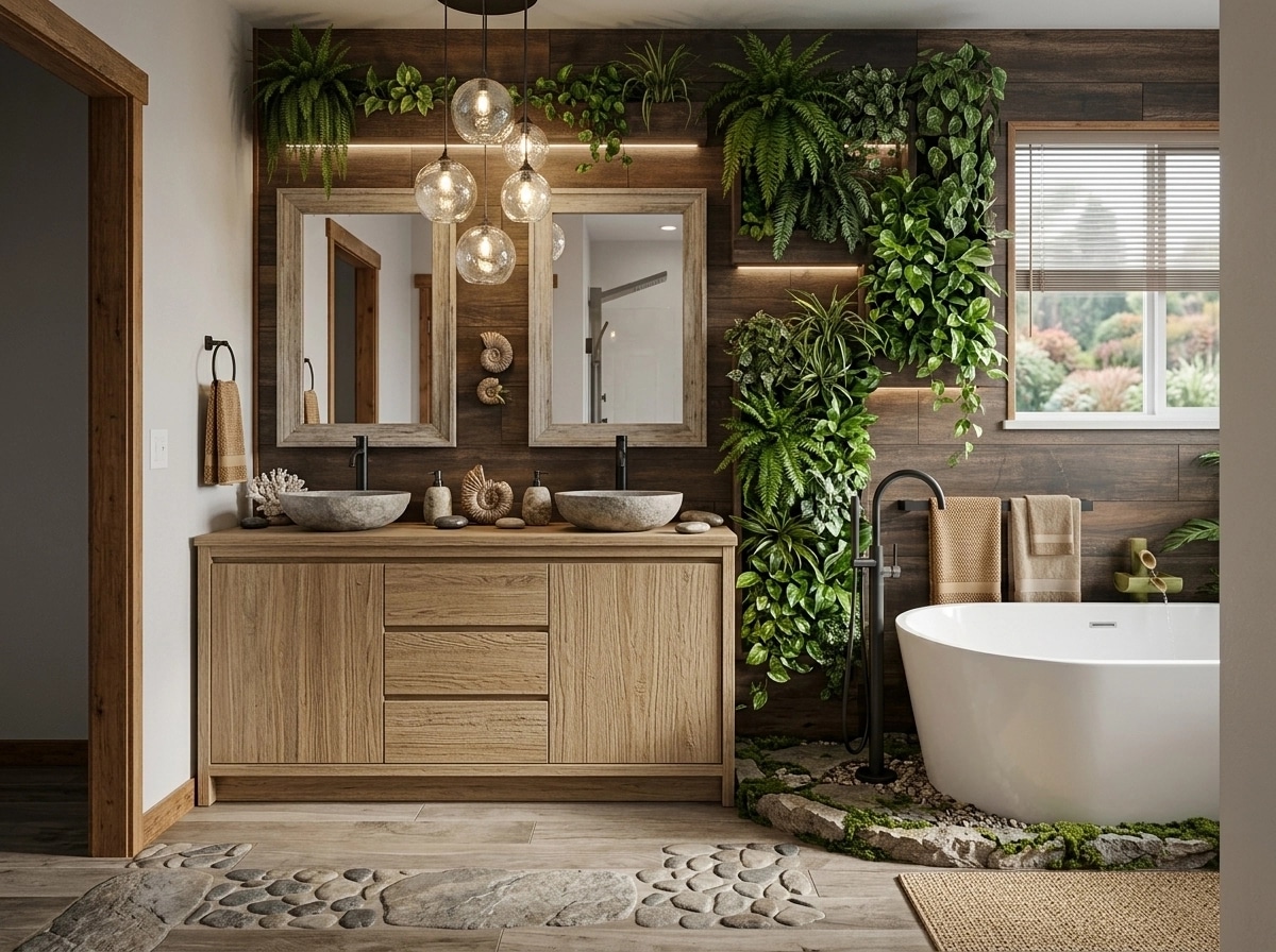 Biophilic Bathroom design — interior photo by GenRoom AI