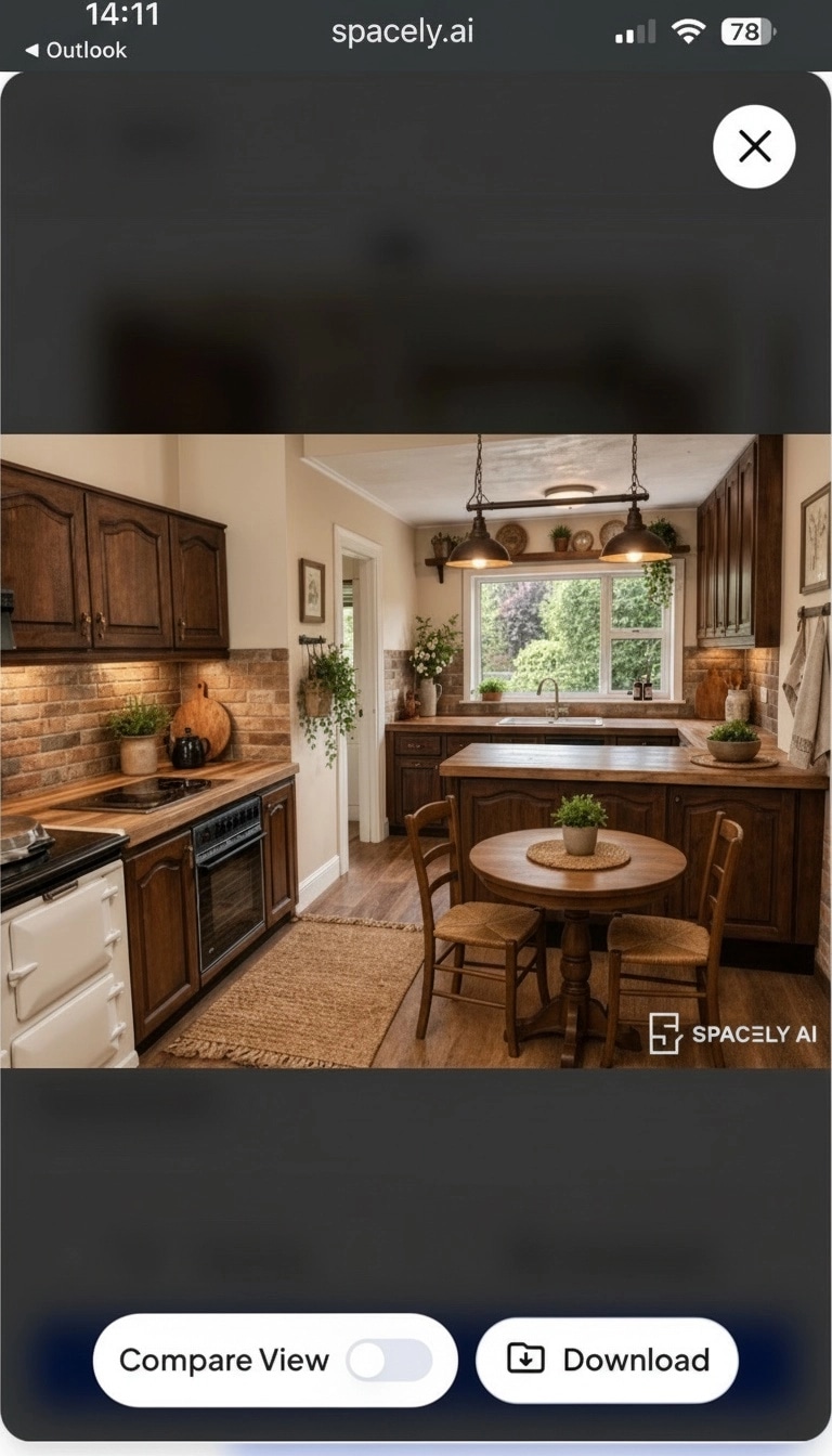 Design de interiores em estilo Rustic — Cozinha por GenRoom AI