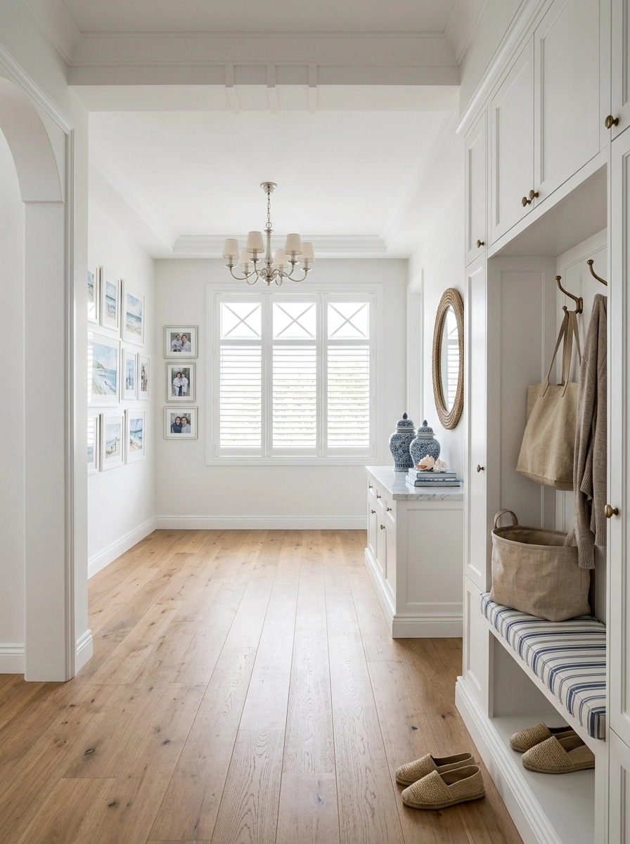 Hallway interior in Coastal / Hamptons style — photo by GenRoom AI