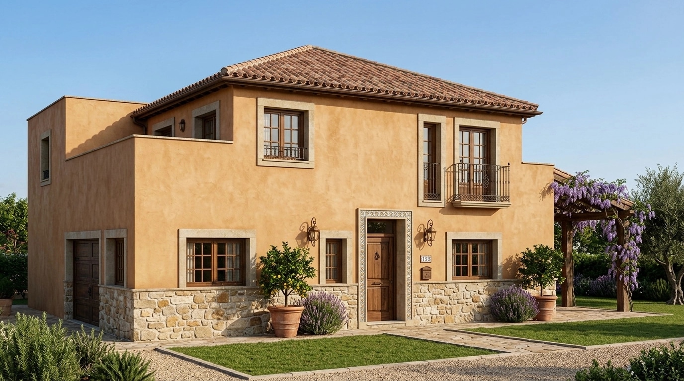 Facade design in Mediterranean Facade style — Facade by GenRoom AI