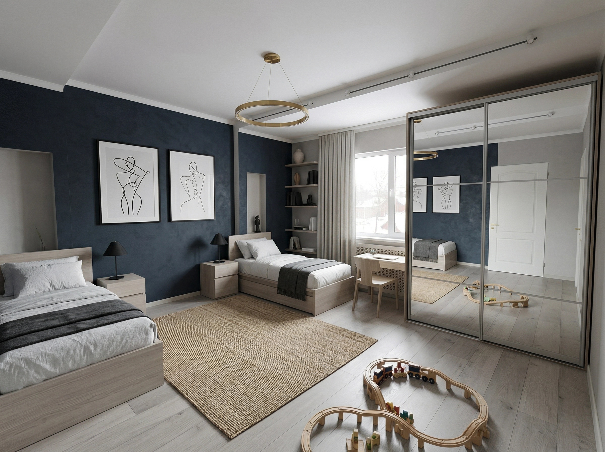 Interior design in Minimalism style — Living Room by GenRoom AI