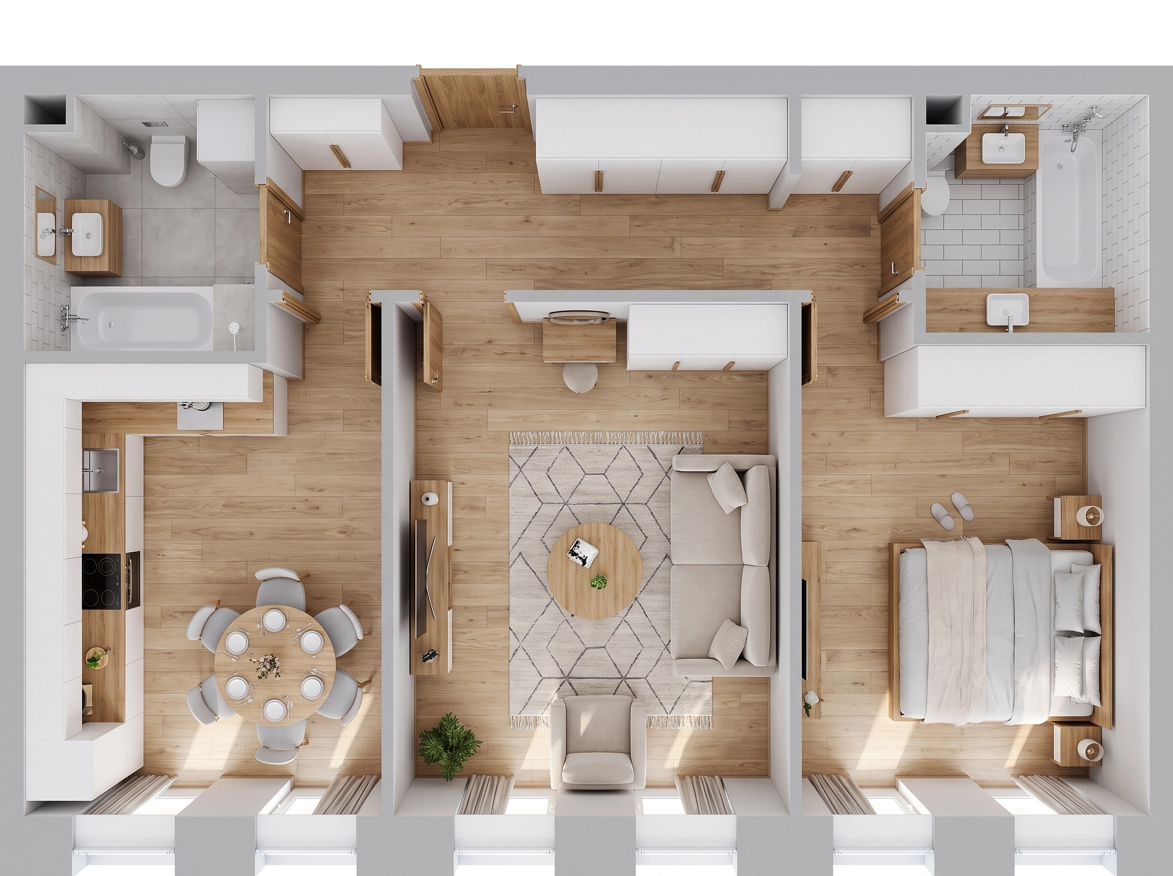 Interior design in Scandinavian style — Living Room by GenRoom AI