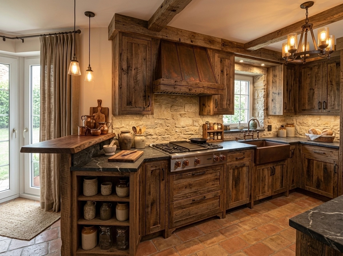 Interior design in Rustic style — Kitchen by GenRoom AI